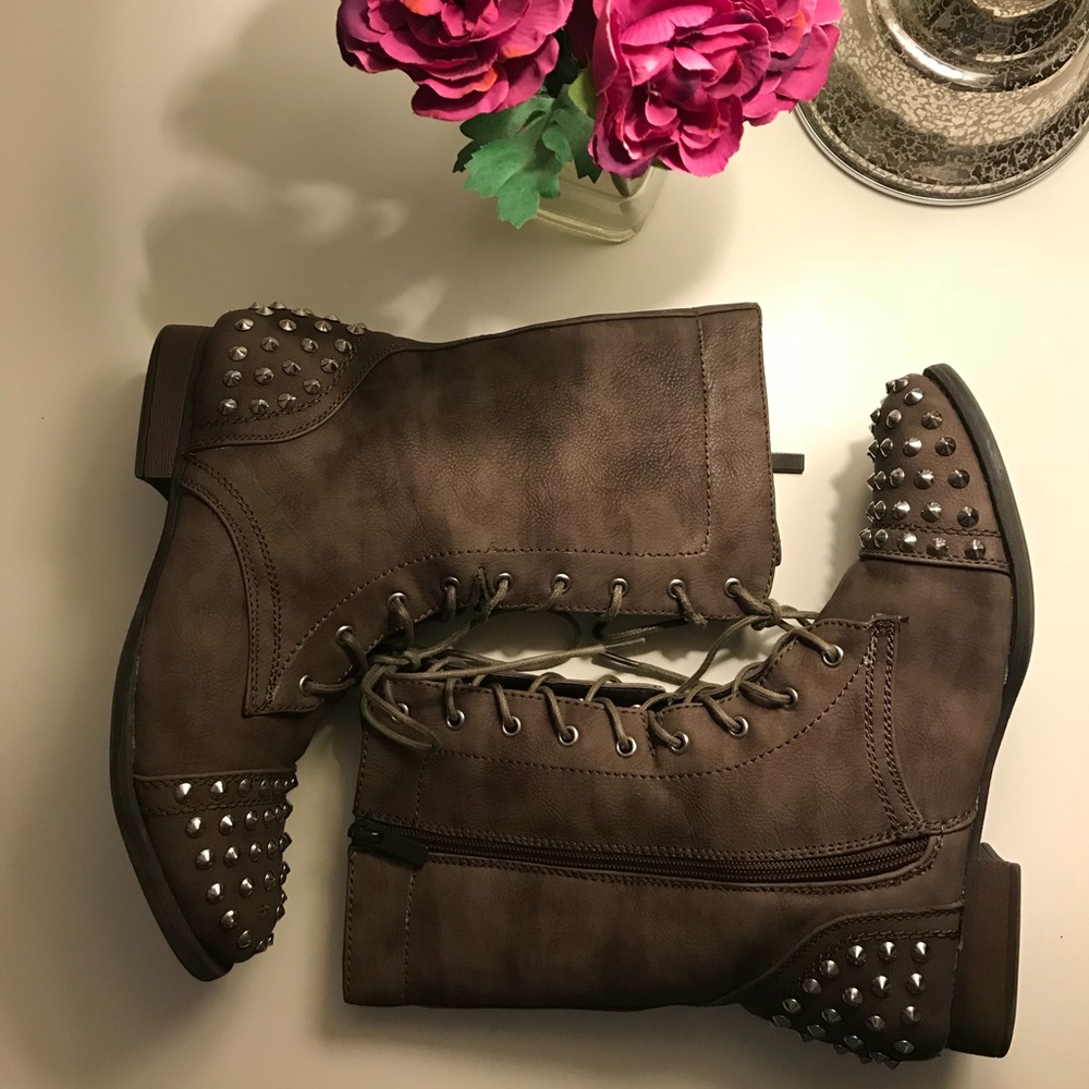 Studded Combat Boots